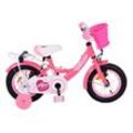 Ashley Kinderfahrrad - Mädchen - 12 Zoll - Rosa/Rot - Zweihandbremsen