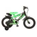 Sportivo Kinderfahrrad - Jungen - 14 Zoll - Neongrün Schwarz - 95% zusammengebaut