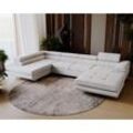 Emporius - Ecksofa Sorlo u - Sofa 345 cm, Schlaffunktion, verstellbare Kopfstützen, Bettkasten - Eckcouch U-Form - Ottomane links freistehend