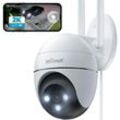ieGeek 2K Überwachungskamera Aussen WLAN, PTZ Outdoor IP Kamera WiFi Dome Camera mit Farbiger Nachsicht, Bewegungserkennung,Mensch Bewegungsmelder,