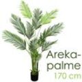 Künstliche Palme groß Kunstpalme Kunstpflanze Palme künstlich wie echt Plastikpflanze Balkon Arekapalme 170 cm hoch Dekoration Deko Decovego