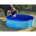 Buri - Hundepool 80x20cm Badewanne Schwimmbecken Swimmingpool Planschbecken faltbar