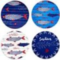 Numbamantel -Küche Salvamantel Fish 4U Blue Salvamanteles 20x20x1cm 29308 - Signes Grimalt