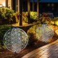 Solarlampe orientalische Dekoleuchte Gartenlampe Lebensblume Solar Solarleuchte für Außen, Metall, Erdspieß, 1x led, LxBxH 40x40x51 cm, 2er Set