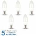 5 led-glümpfe V-tac Candela E14 4W Lampen Natürliches warmes Licht