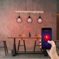 Smart Decken Lampe dimmbar Holz Balken Hänge Lampe steuerbar per App Handy Sprache im Set inkl. rgb led Leuchtmittel