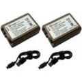 2x Trade-Shop Li-Ion Kamera-Akku 7,2V 1300mAh Typ-C ntc V1 kompatibel mit Sony Alpha ILCE-5100Y, ILCE-6300, 6100, 6300, 6400, NEX-3, NEX-3N, NEX-3NL