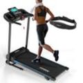 KINETIC SPORTS Laufband klappbar KST2900FX - 750 Watt leiser Elektromotor, Extra breite 40 cm Lauffläche, 16+1 Programme, Manuelle Steigung, Geh- und Lauftraining, LCD Display, 10 km/h, bis 120 kg inklusive Pulsgurt