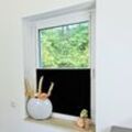 Hago - Premium Klemmfix-Plissee ohne bohren, Faltrollo Rollo Jalousie für Fenster Tür Schwarz 50 cm 100 cm