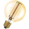 Dimmbare LED-Lampen, Vintage-Edition, 60 Watts Ersatz, E27, G80, 2200 Kelvin, Warm Comfort Light, Klares Glas, single Pack - Osram