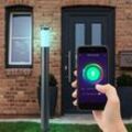 Smart Home rgb led Außen Steh Lampe Edelstahl Säule Garten Wege Beleuchtung dimmbar Rasen Blumenbeet Vorgarten Stand Leuchte Sprachsteuerung App