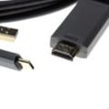 Vhbw - hdmi Kabel usb Datenkabel 2in1 Ladekabel (Y-Kabel usb c 3.1 + usb a 2.0 auf hdmi Stecker) z.B. kompatibel mit Samsung Galaxy Note 9 - 2m