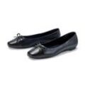 Leder-Ballerinas - Dunkelblau - Gr.: 39