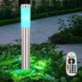 Außen Leuchte dimmbar Fernbedienung Steh Beleuchtung Garten Lampe im Set inklusive rgb led Leuchtmittel