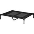 Hundeliege outdoor Schlafplatz Hundebett Hundesofa Haustierbett Katzenbett Schwarz 92 x 76 x 18 cm - Pawhut