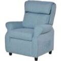 Kindersofa Kindercouch Kindersessel Stuhl Liegesofa verstellbar mit Fußstütze für 3-5 Jahre Jungen und Mädchen Blau 58 x 53 x 70 cm - Homcom