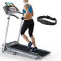 KINETIC SPORTS Laufband für zuhause KST2700FX klappbar - mit Tablethalterung, leiser 750 Watt Elektromotor, 12+1 Programme, LCD Display, Geh- und Lauftraining, stufenlos bis 10 km/h, bis 120 kg inklusive Pulsgurt