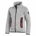 FHB MATS Strick-Fleece-Jacke Kinder, grau, Gr. 134/140