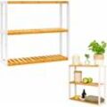 Dunedesign - Bambus Wandregal - 60x54x15cm - Bad K�che H�ngeregal Holz - Badregal K�chenregal