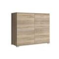MOEBLO Kommode MIA (Moderne Schlafzimmer Möbel für Wohnzimmer Schrank, Sideboard mit 4 Schubladen, Füße aus Metall), - (BxHxT): 50/100/150x85x40 cm, braun