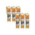 Sika - 6er-Set Silikondichtmasse seal-185 Schreinerei - Steinbeige - 300ml - Beige