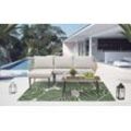 Happy Home Eck-Loungeset 8tlg. HGS47-BEI helles Rattan mit Sitzkissen in beige