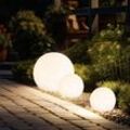 Solarleuchte Kugel Garten Kugelleuchte Solar LED Gartendeko Solarkugel für Außen, mit Erdspieß, Leuchtdauer ca. 6-8 Stunden, warmweiß, D 10/15 cm,