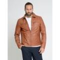 Lederjacke MAZE "William", Herren, Gr. L, braun (brandy), Obermaterial: 100% Lammleder / Futter: 100% Baumwolle / Ärmelfutter: 100% Polyester, ohne Bündchen, Jacken