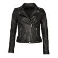 Bikerjacke JCC "8167", Damen, Gr. 36, schwarz, Oberstoff: 100% Lammleder / Futter: 100% Polyester, mit Knopf, Jacken