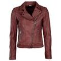 Bikerjacke JCC "8167", Damen, Gr. 36, rot, Oberstoff: 100% Lammleder / Futter: 100% Polyester, mit Knopf, Jacken