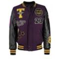 Collegejacke TOP GUN "TG20213031" Gr. 52 (L), lila Herren Jacken