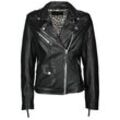 Bikerjacke JCC "51300" Gr. 34, schwarz, Damen, Obermaterial: 100% Leder, Lamm / Futter: Polyester, Jacken