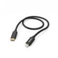 Hama 201546 Ladekabel Fabric USB-C zu Lightning Nylon 1,5m schwarz