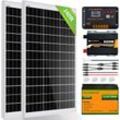 Eco-worthy - 240W Solarpanel Kit solaranlage komplettset netzunabhängig für Wohnmobil: 2pcs 120W Monokristallines Solarmodul + 50Ah LiFePO4 Lithium