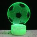 Fußball-Nachtlicht, 3D-LED-Lampe, optische Täuschung, Nachtlicht, Kind, Illusion, Fußball-Nachteffekt für Schlafzimmer, Nachttisch, Tochter, Sohn,