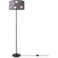 Stehlampe Kinderlampe Kinderzimmer Stehleuchte Lampenschirm Sterne Mond Stehleuchte Einbein - Schwarz, Design 11 (Ø38 cm) - Paco Home