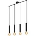 Leuchten longa - Pendelleuchten - 4031045 - Black Steel - 4-flammig - E27 Fassung max. 60 Watt - 85 x 10 x 110 cm - Briloner