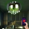 Smart rgb led Glas Decken Leuchte dimmbar Kristall Strahler Lampe rauchfarben Sprach App steuerbar über Handy