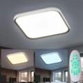 Etc-shop - Deckenleuchte dimmbar mit Fernbedienung Deckenlampe Wohnzimmerleuchte, cct, Metall weiß, led 35W 3500lm 2800-5500K warmweiß-kaltweiß,