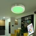 Rgb led Decken Aufbau Lampe fernbedienung Wohn Zimmer Beleuchtung Dimmer Lampe silber