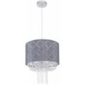 Etc-shop - Hängeleuchte Deckenlampe led Wohnzimmer hängend Pendelleuchte mit Kristall, Lichteffekt Samt grau, 1x E27 1x 11W 1x 1055lm 3000K, DxH 35 x