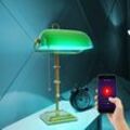 Etc-shop - Smart Schreib Tisch Leuchte dimmbar Banker Lampe antik steuerbar per App Handy Sprache im Set inkl. rgb led Leuchtmittel