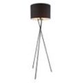 Stand Lampe Arbeits Zimmer Lese Stativ Strahler Steh Leuchte Stoff Schirm schwarz Globo 24686