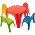 Kinder Möbelset Tisch mit 4 Stühlen Spieltisch- & Stuhl-Sets - Starplast