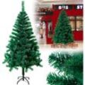 Uisebrt - Künstlicher Weihnachtsbaum 180cm - Grün pvc Christbaum Dekobaum Tannenbaum mit Metallständer (Grün pvc, 180cm)