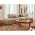 Lisa Design - Victoire – modulares ecksofa rechts – 4-sitzer – aus cord - beige