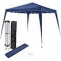 Juskys Faltpavillon Vivara 3x3 m – Pop-up Pavillon höhenverstellbar, UV50+ & wasserabweisend – Gartenzelt mit Tasche – Partyzelt für Garten – blau