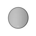LED Lichtspiegel 8232-2.0 rund 80cm inkl. Spiegelheizung, Warm-/Kaltlichteinstellung & Digitaluhr - Rahmen schwarz