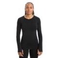 Icebreaker BodyfitZone™ Merino 200 Zone langärmliges Thermooberteil - Frau - Black - Größe S