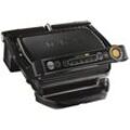 Tefal GC7128 OptiGrill+ Schwarz Elektro, Tisch Kontaktgrill Grillfunktion, Antihaftbeschichtung, Kontrollleuchte Schwarz